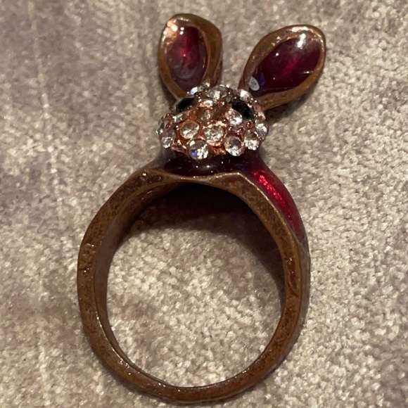 80’s Vintage Bunny Ring size 6 - Picture 6 of 8